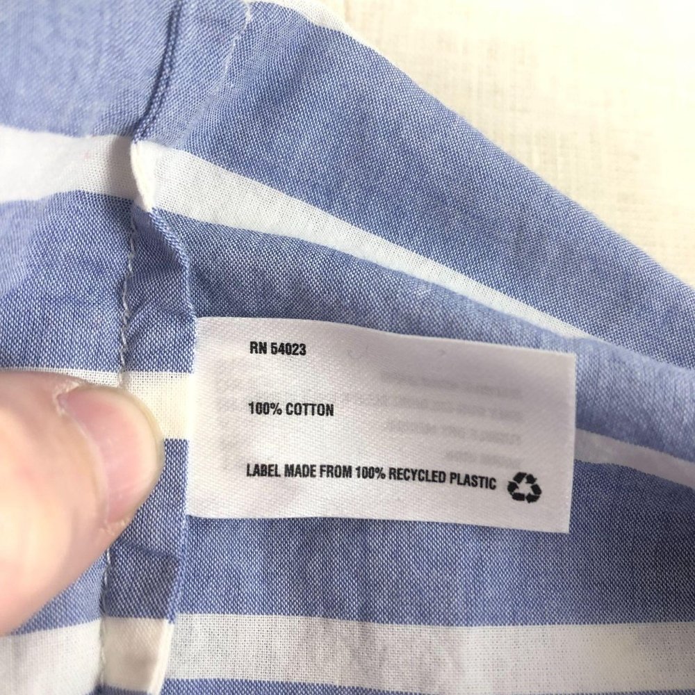 SOLD Gap Blue White Striped Drawstring Dress Sz S - Picture 10 of 11